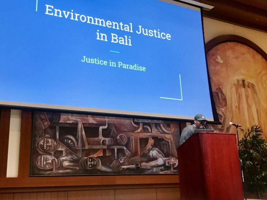 Environmental+science+senior+Christopher+Davis+discusses+environmental+justice+and+his+experience+studying+abroad+in+Bali.