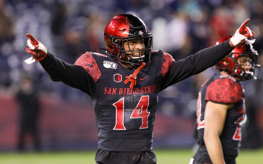Junior safety Tariq Thompson during San Diego State's 13–3 victory over BYU.