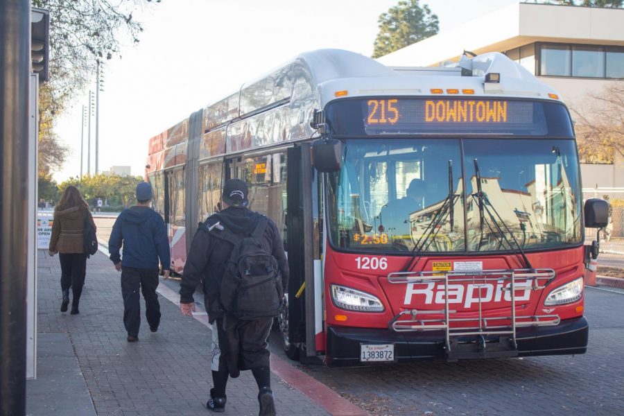 Rapid 215 currently connects SDSU and downtown using El Cajon Boulevard.