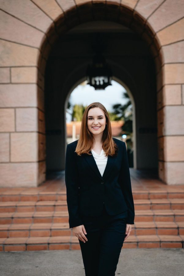 A.S. vice president of university affairs candidate Sophie Chance.