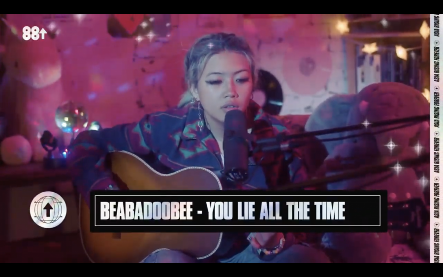 Beabadoobee sung You Lie all the time live to Youtube views during the concert stream.
