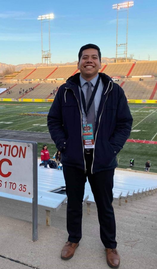 A photo of Daniel Guerrero from the 2019 New Mexico Bowl in Albuquerque. 