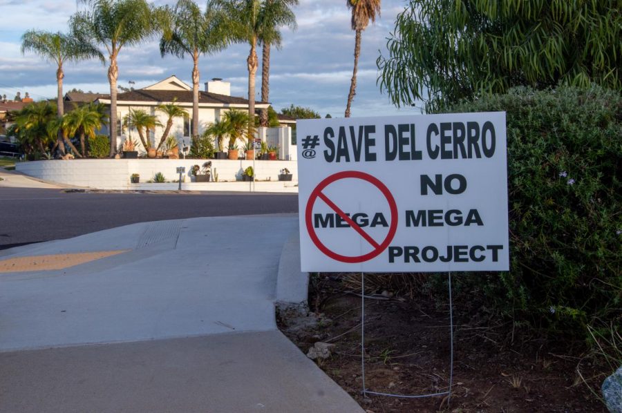 Lawn signs scattered down College Avenue and a website are just some of the indications Del Cerro residents arent happy with a proposed mega-church development in their neighborhood. 