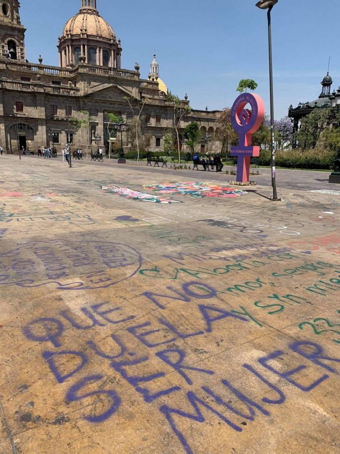 El Centro de Guadalajara pintado por feministas 