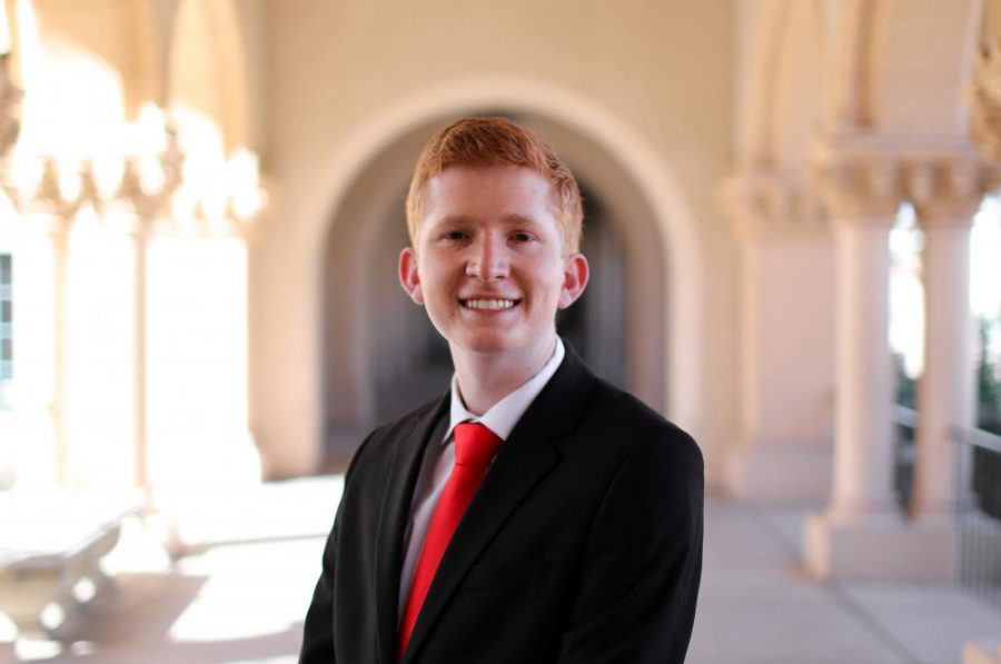 A.S. vice president of financial affairs candidate Austin Barber