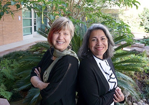 Olivia Puentes-Reynolds (right) and Sue Gonda (left)
