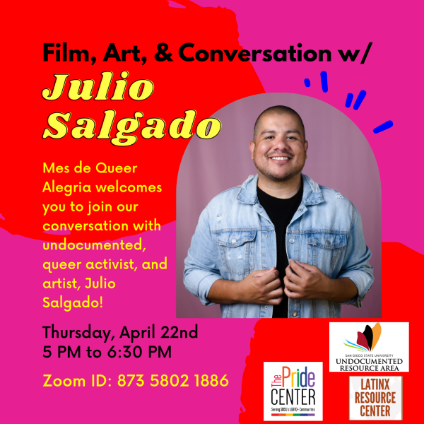 Queer activist Julio Salgado speaks at SDSU Pride Center event