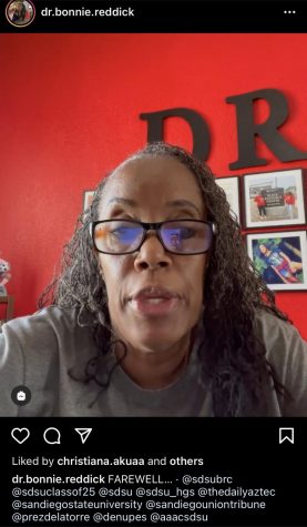 A screenshot from one of the videos Dr. Reddick posted explaining why she resigned from being Director of the Black Resource Center. (Courtesy of Dr. Reddick)