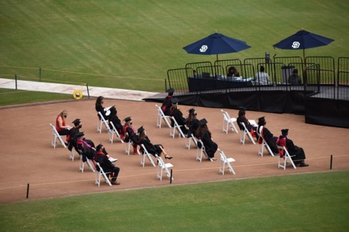 Masters recipients at SDSU commencement in Petco Park