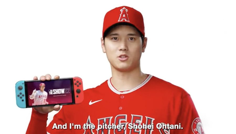 MLB+superstar+Shohei+Ohtani+promotes+the+upcoming+game+MLB+The+Show+22.