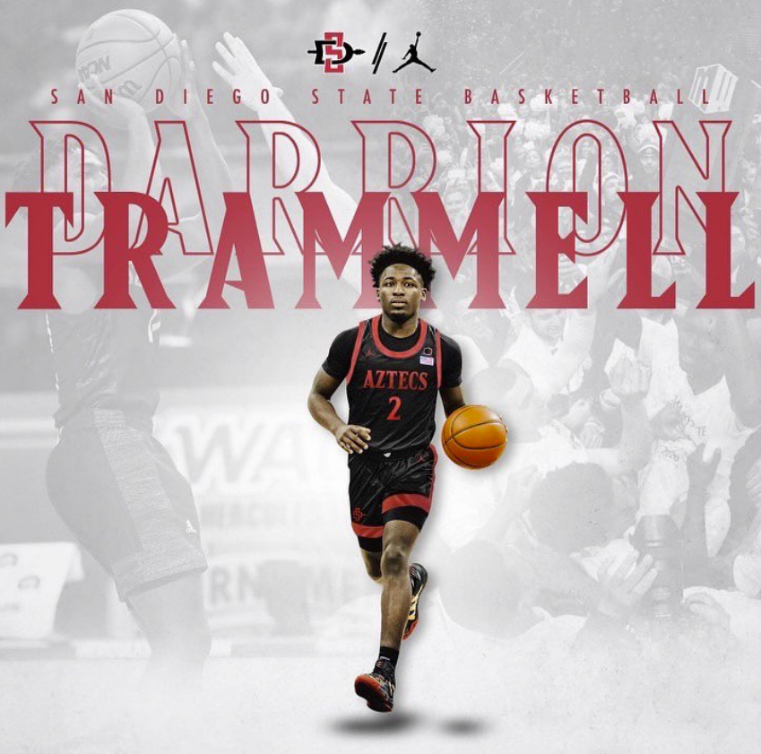 Darrion Trammell will be looking to add more offensive efficiency to San Diego State. (Photo Courtesy of Darrion Trammells Twitter)