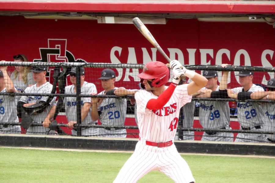 Sophomore Shaun Montoya and the Aztecs took two games of the three game series against Air Force, securing their third consecutive MWC series. 
