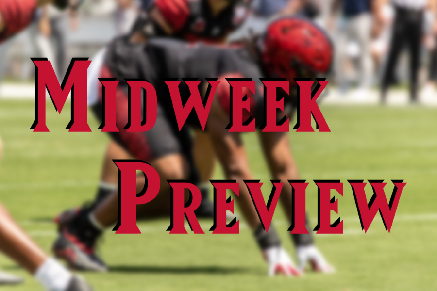 The Daily Aztec's Midweek Preview graphic for Sept. 21, 2022. 