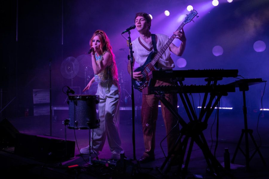 Sydney and Noah Sierota of Echosmith performed at Rocco stage on day two.