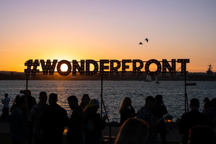 The+sun+sets+on+day+three+of+the+Wonderfront+festival.