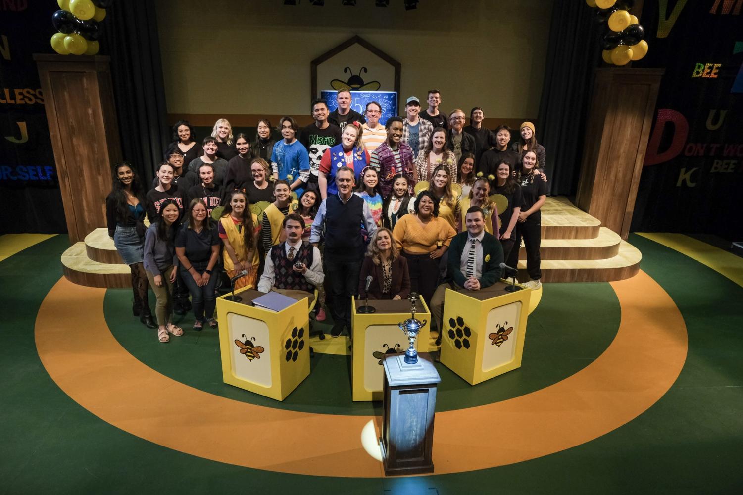 Cast and crew of The 25th Annual Putnam County Spelling Bee.