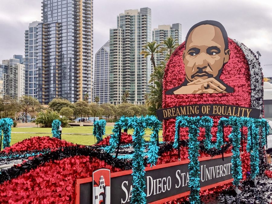 SDSU Black Resource Centers float was rewarded the title best float at the 41st annual Martin Luther King Jr. Parade on Jan.15.