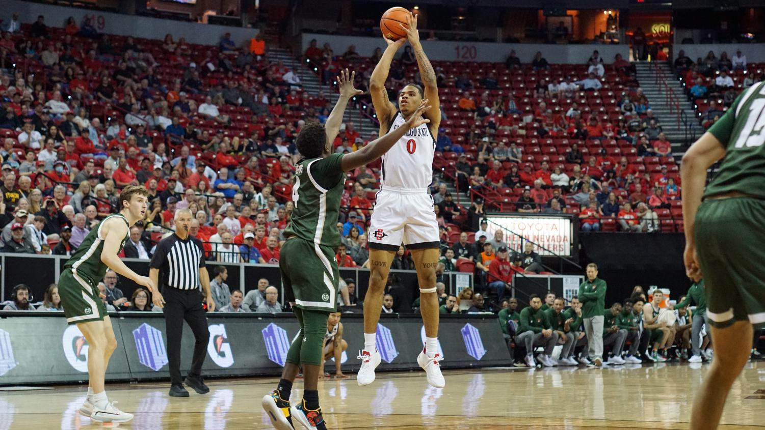 Aztecs secure a nail biting 64 61 win to move to MWC semifinals