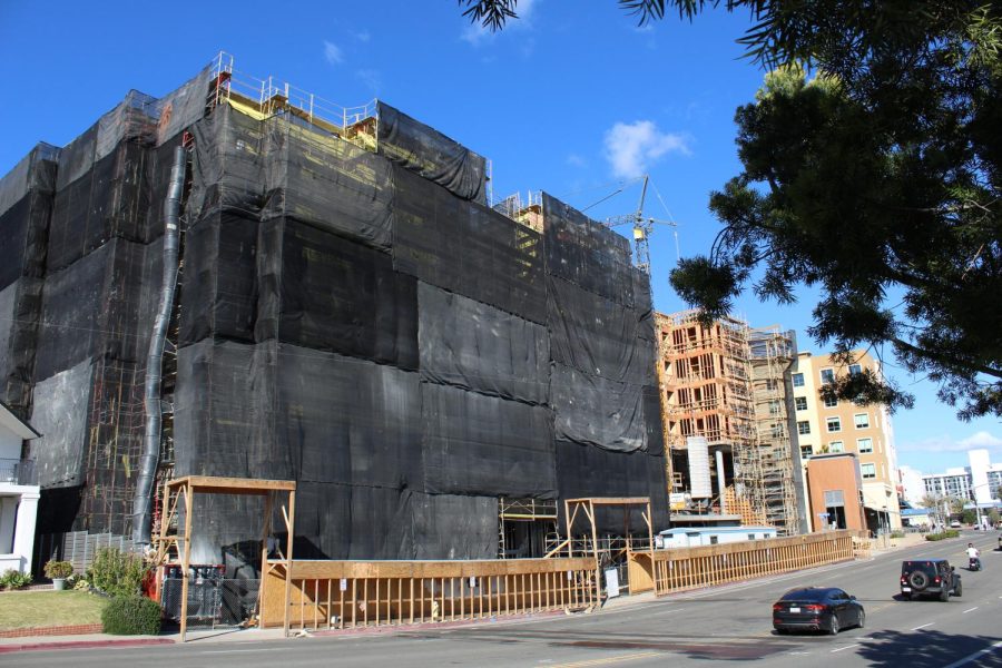 Off-campus housing under construction on Montezuma Rd near San Diego State campus on March 8.