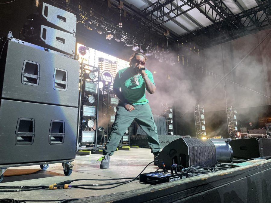 T-Pain takes the Cal Coast Credit Union Amphitheater stage with an energetic performance at the Greenfest concert on April.7.  