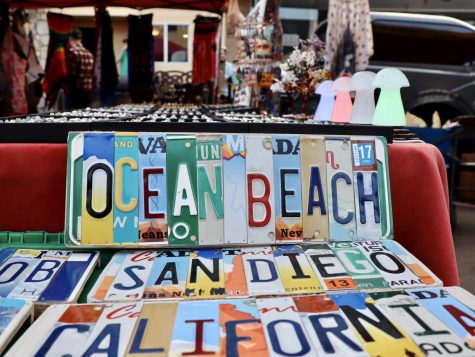 Some crafts for sale at the Ocean Beach Farmers Market.