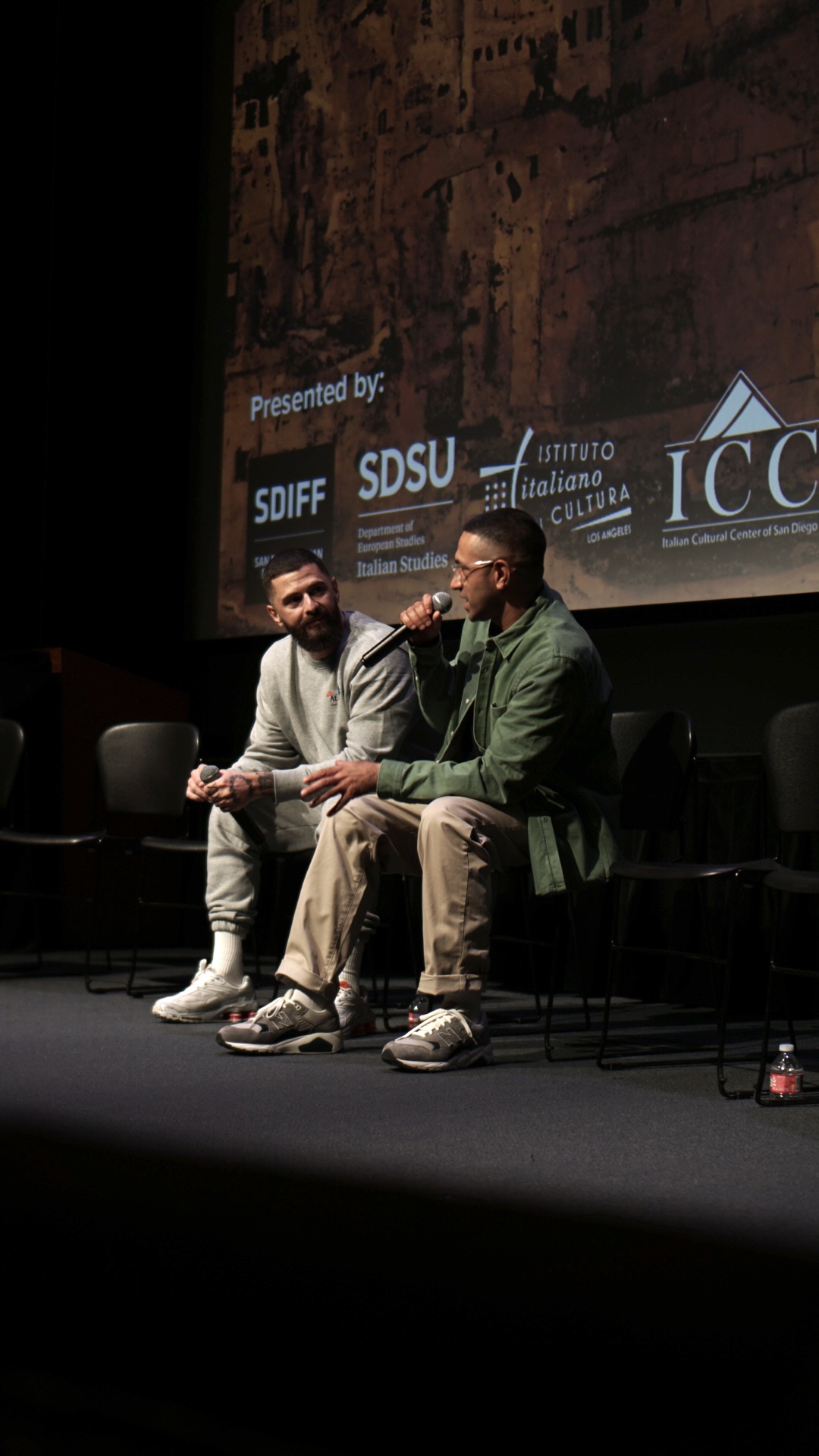 Following the showing of Italian film, Scialla, Issaa and Paolo Ceasar Catoni describes the production process for the soundtrack on Nov. 4.