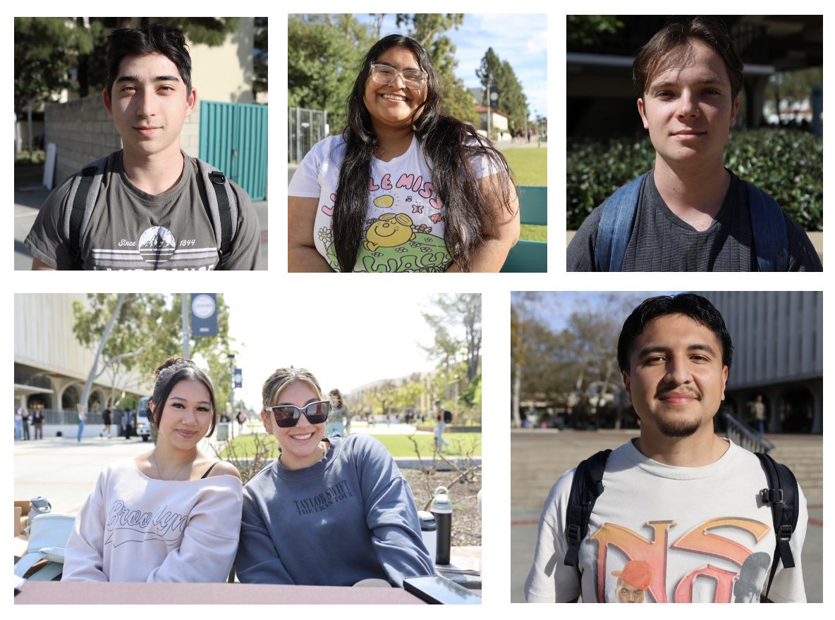 Students from San Diego State University pose for headshots across campus on March 5, 2024.

