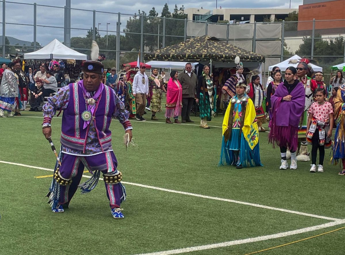 Dancers perform at the annual Powwow
