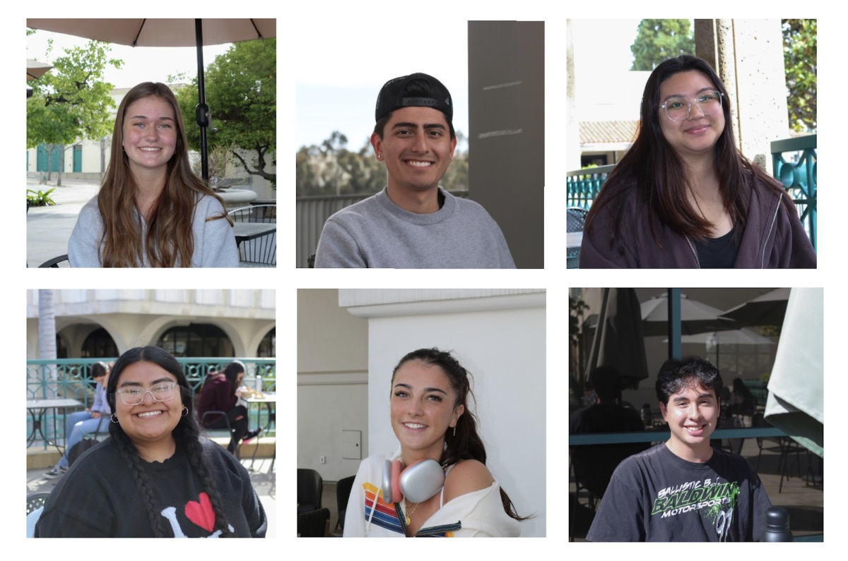 Students from San Diego State University pose for headshots across campus in March 2024.