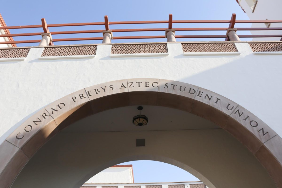 The Conrad Prebys Aztec Student Union serves as a focal point of the San Diego State University campus.
