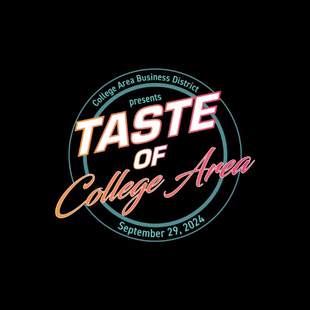 Taste of College Area black logo. Photo Courtesy of College Area Buisness District. 