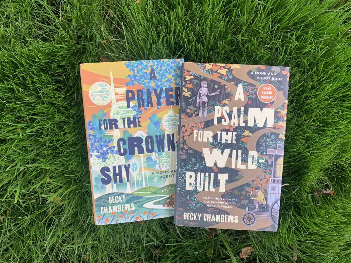 The books covers of “A Psalm for the Wild-Built” and “A Prayer for the Crown-Shy.”