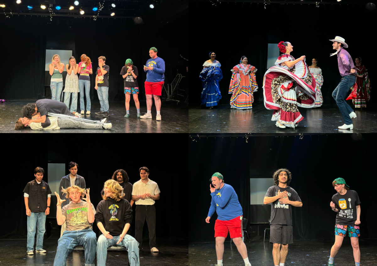 Students perform in the Skull and Dagger Uncaged Festival on March 8, 2025 in the Experimental Theatre.