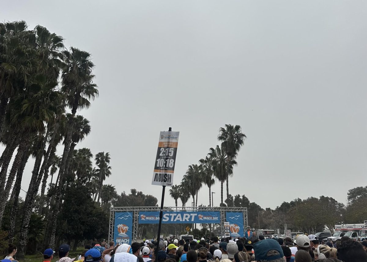 The starting area of San Diego Beach and Bay Half Marathon on April 12, 2025.