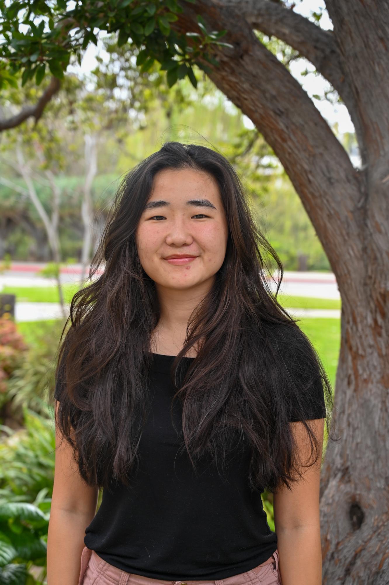 Olivia Barnard, a Daily Aztec staff writer  poses on San Diego State University campus. Photo was taken of Friday, March 28.