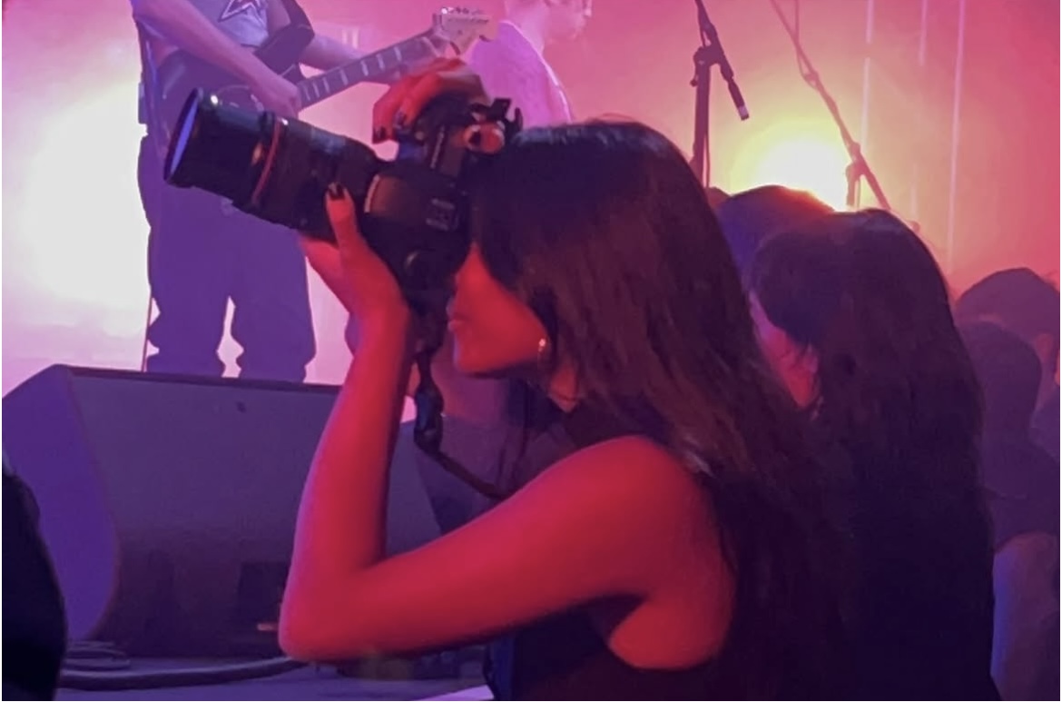 Vanessa Chan captures the moment while shooting a live music concert. Courtesy of Chloe Johnston.