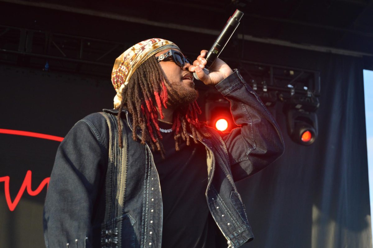 Performing at Hazy Stage by Sierra Nevada, Leon Thomas sings to the crowd during Wonderfront Day Three on May 18. 