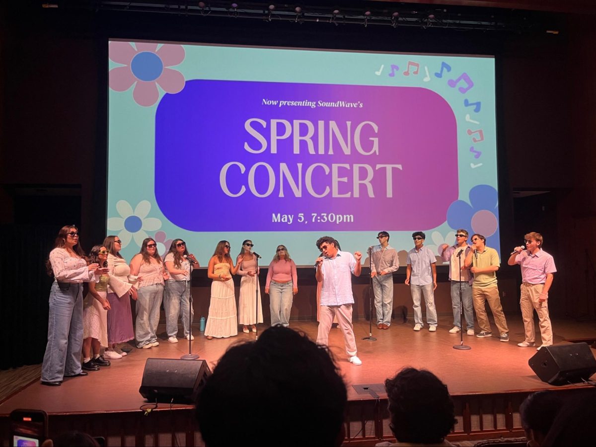 San Diego State University’s co-ed acapella group SoundWave puts on their Spring Concert on May 5, 2025.
