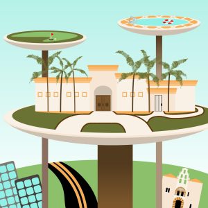 Graphic of Adela de la Torre's residence.