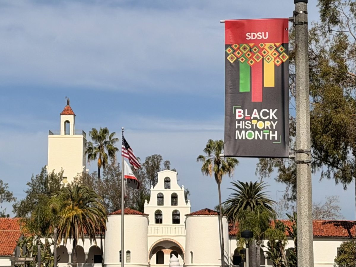 Black History Month banner at SDSU