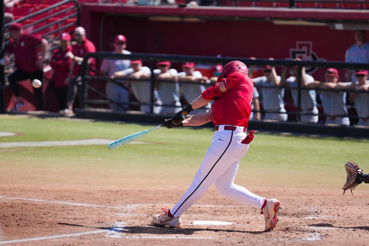 No. 17 Max Farrell (Fr.) hits his first career grand slam during San Diego State's game against Washington State on March 15, 2026, at Tony Gwynn Stadium.