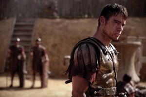 Channing Tatum bloodied from battle in his Roman battle garb, portrays centurion Marcus Aquila as he stalks through this period film trying to restore his father’s reputation and honor in ancient roman culture. Courtesy of Matt Neiheim