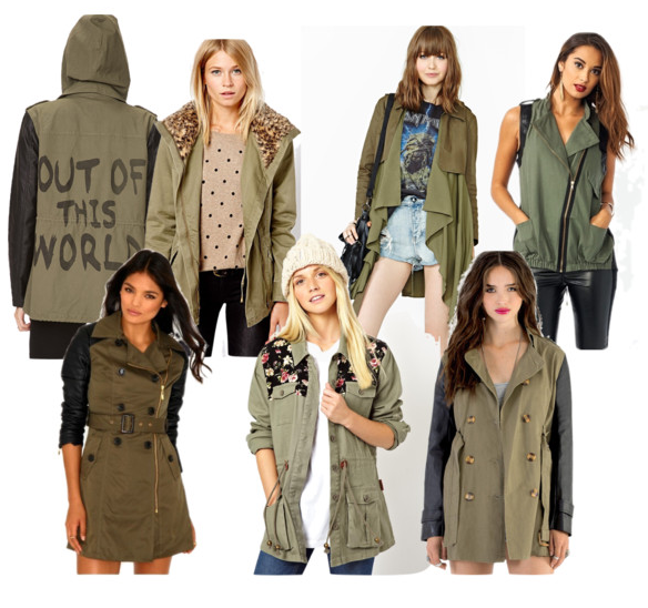 Army style outlet coats